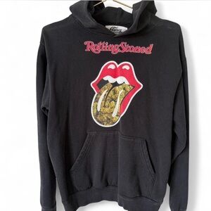 Cloney ‘Rolling Stoned’ Black Hoodie size S.